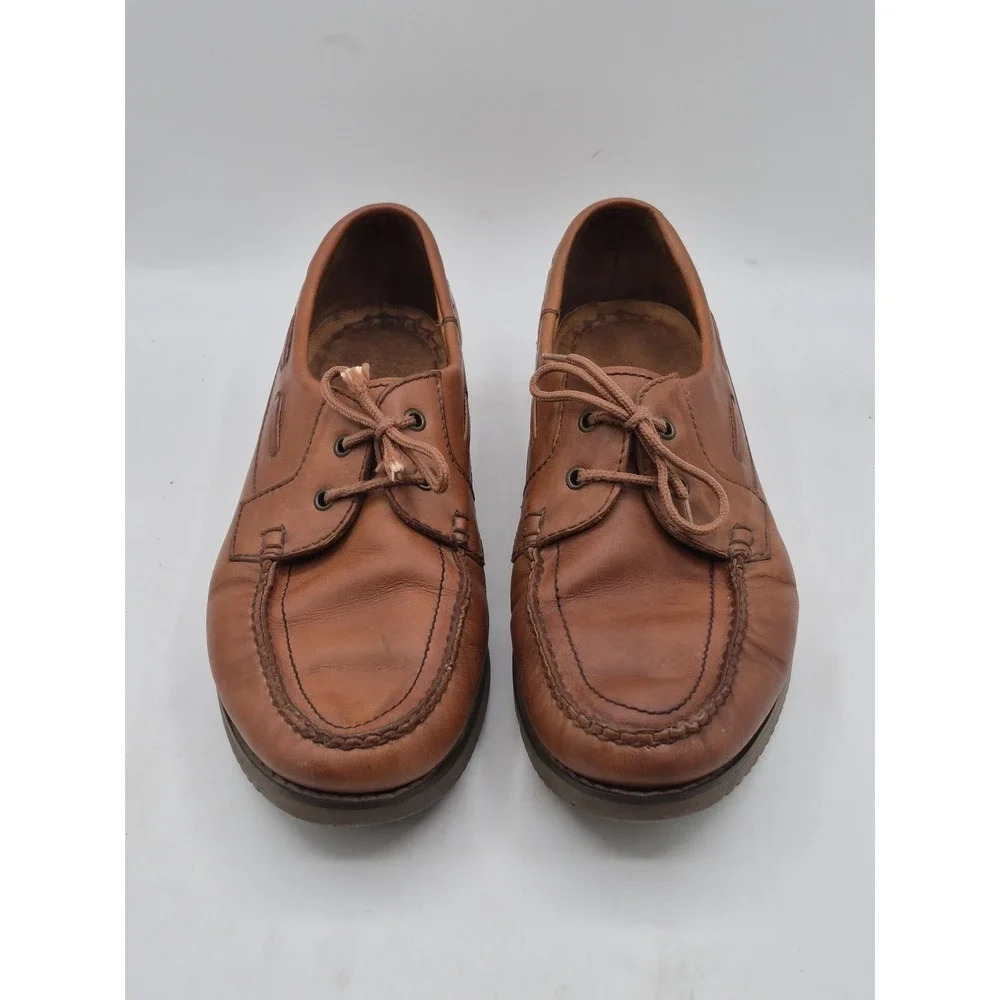 Florsheim Shoes Mens Size‎ 10.5 Brown Leather Boat Moc Toe Comfort Casual 70724